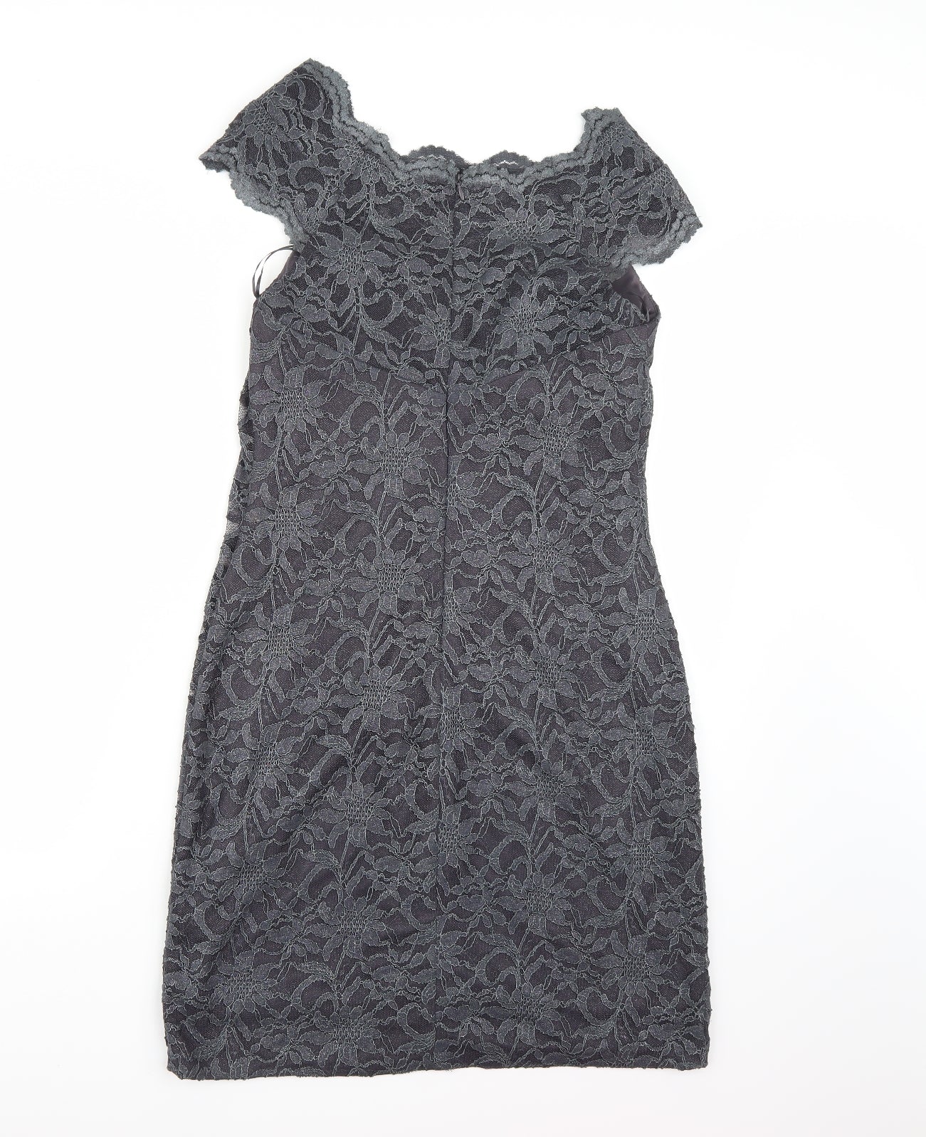 Nightway Womens Grey  Lace Bodycon  Size 10