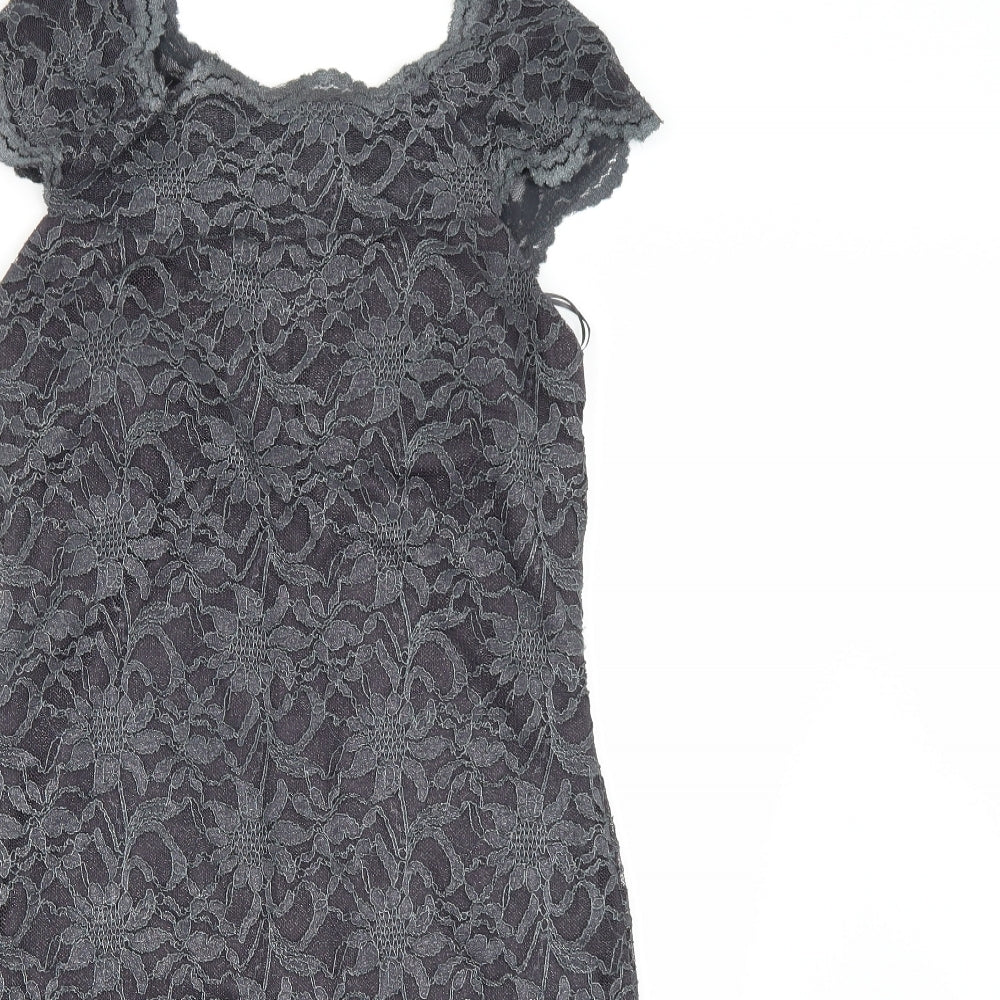 Nightway Womens Grey  Lace Bodycon  Size 10