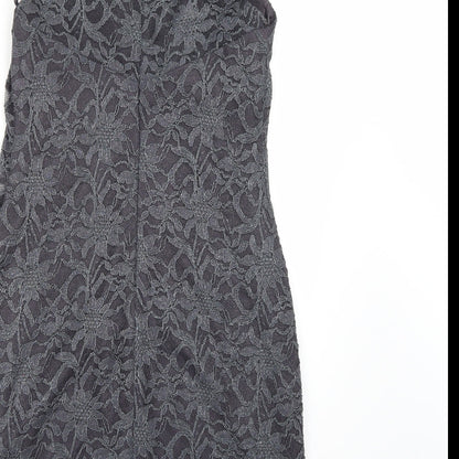 Nightway Womens Grey  Lace Bodycon  Size 10