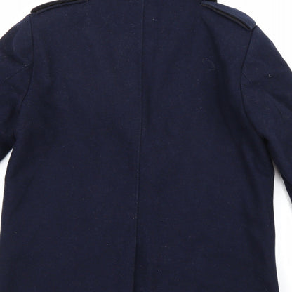 Womens UK Size 8 H&M Blue Pea Coat