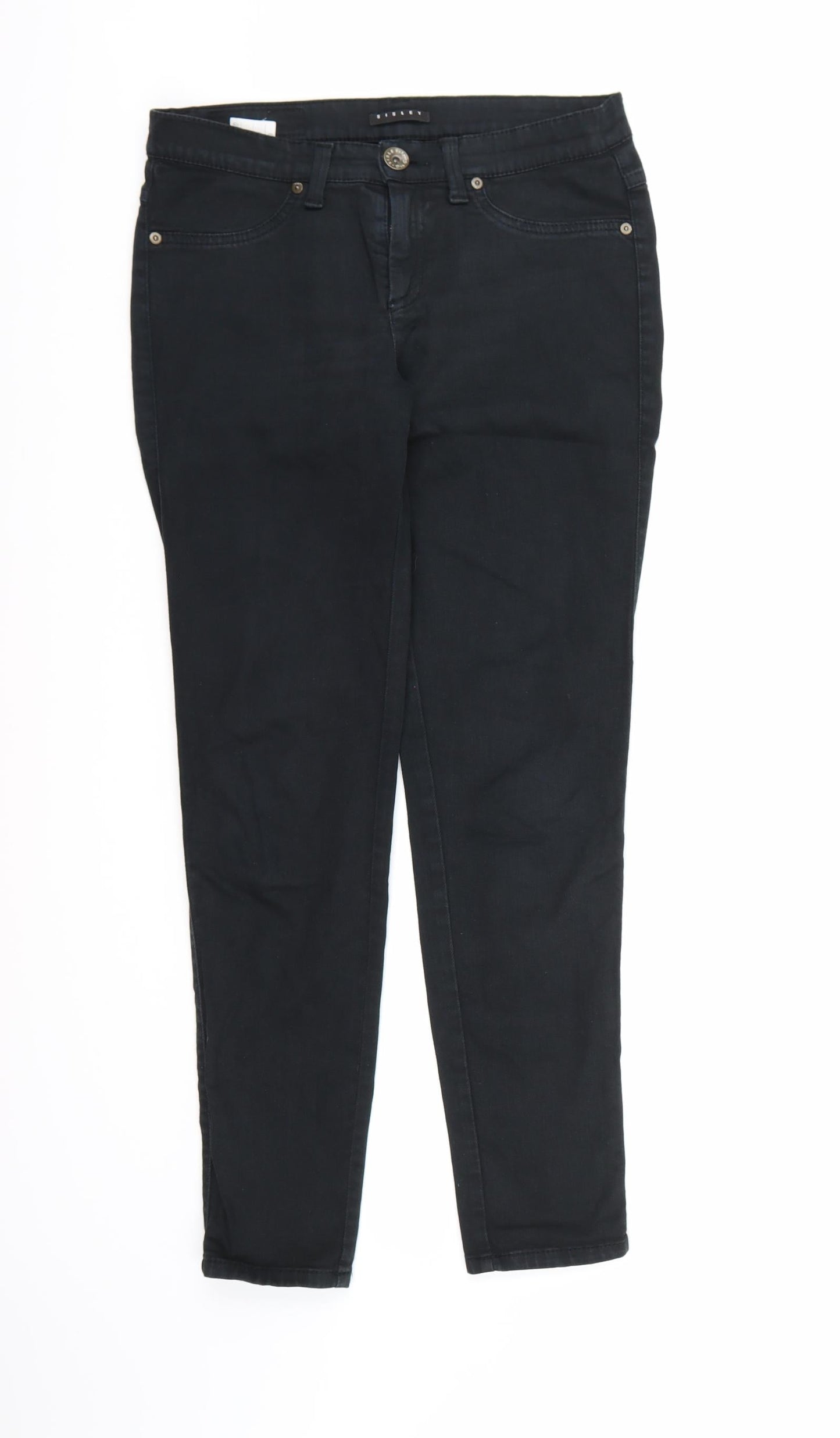 Mens UK Size  Sisley Regular Fit Skinny Black Jeans