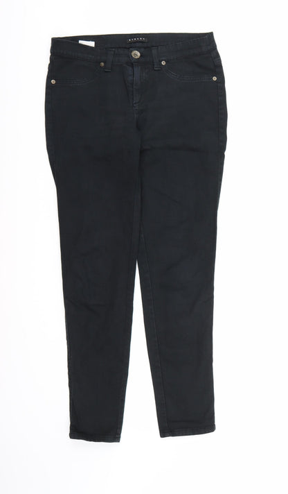 Mens UK Size  Sisley Regular Fit Skinny Black Jeans