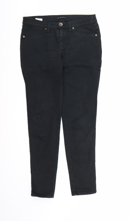 Mens UK Size  Sisley Regular Fit Skinny Black Jeans