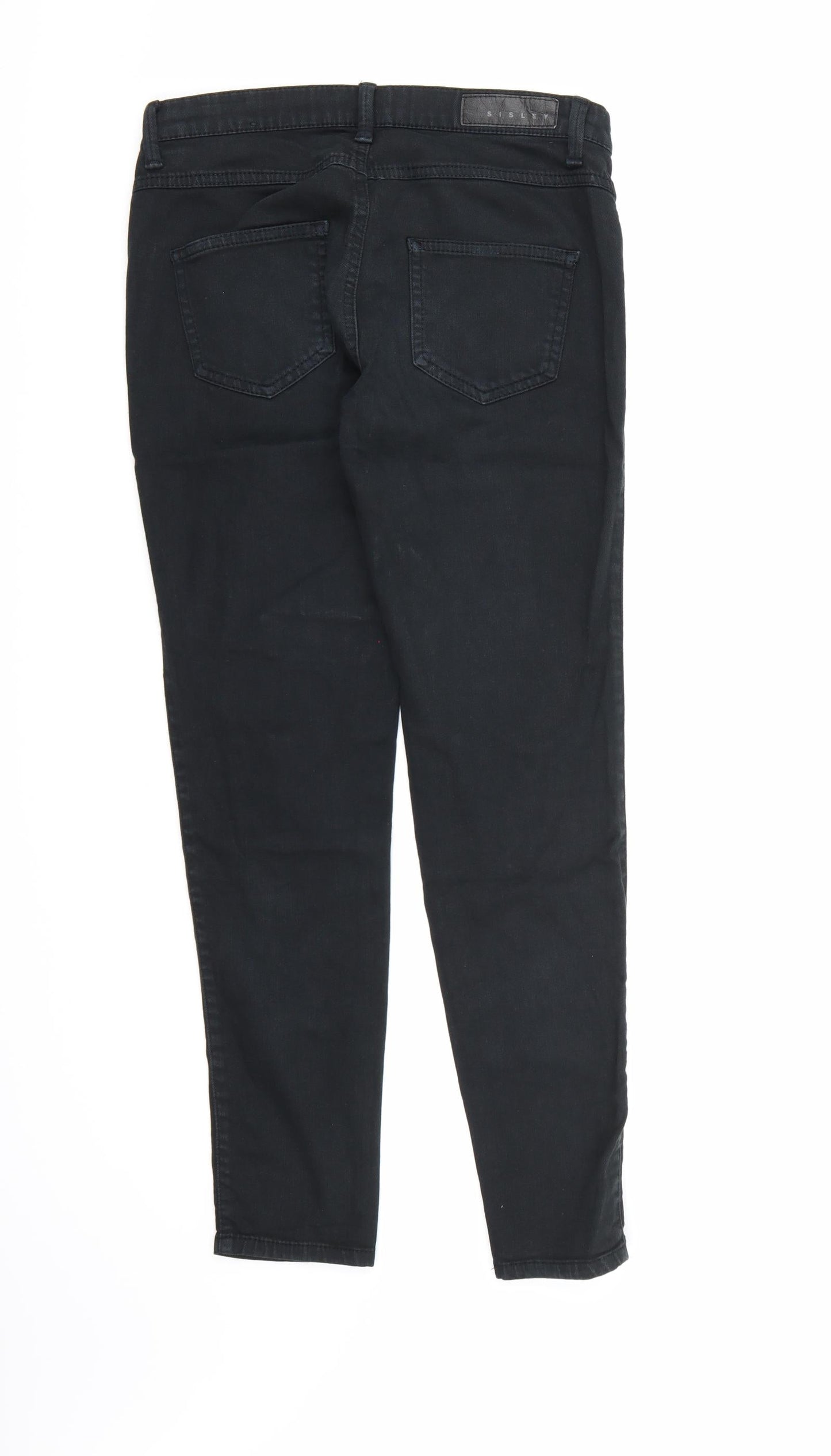 Mens UK Size  Sisley Regular Fit Skinny Black Jeans