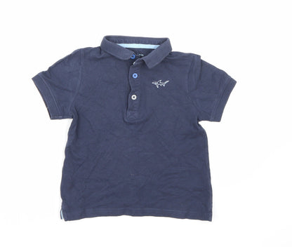 TU Boys Blue   Basic Polo Size 3-4 Years