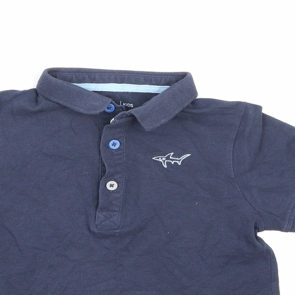 TU Boys Blue   Basic Polo Size 3-4 Years