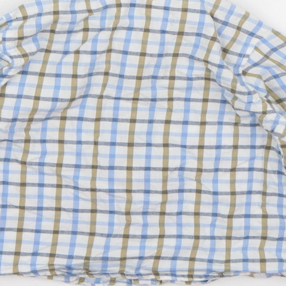 M&Co Boys White Check  Basic Button-Up Size 2-3 Years