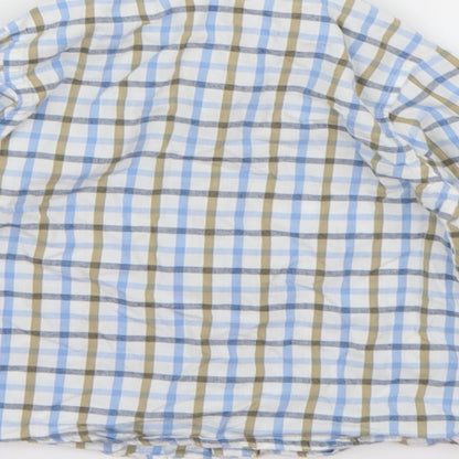 M&Co Boys White Check  Basic Button-Up Size 2-3 Years