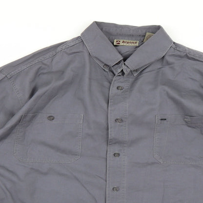 Alpine Design Mens Grey    Button-Up Size L
