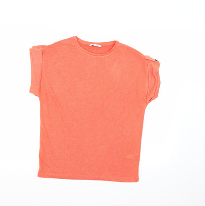 TU Womens Orange   Basic T-Shirt Size 10