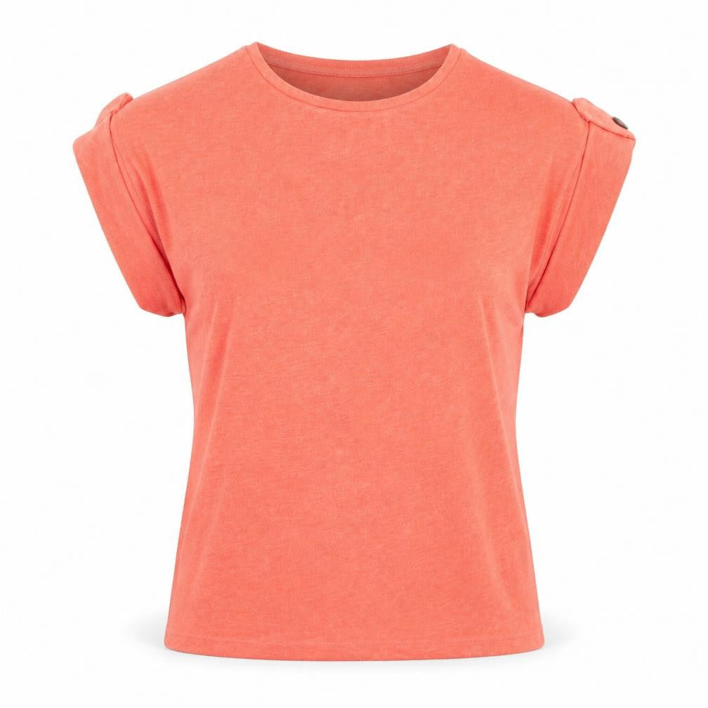 Tu Womens Orange   Basic T-Shirt Size 10