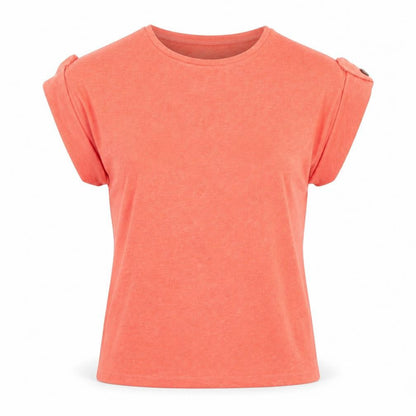 Tu Womens Orange   Basic T-Shirt Size 10