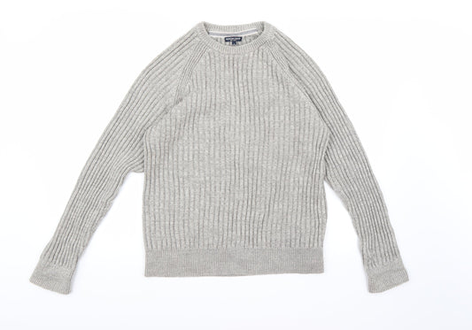 BOSTON CREW Mens Grey  Knit Pullover Jumper Size S