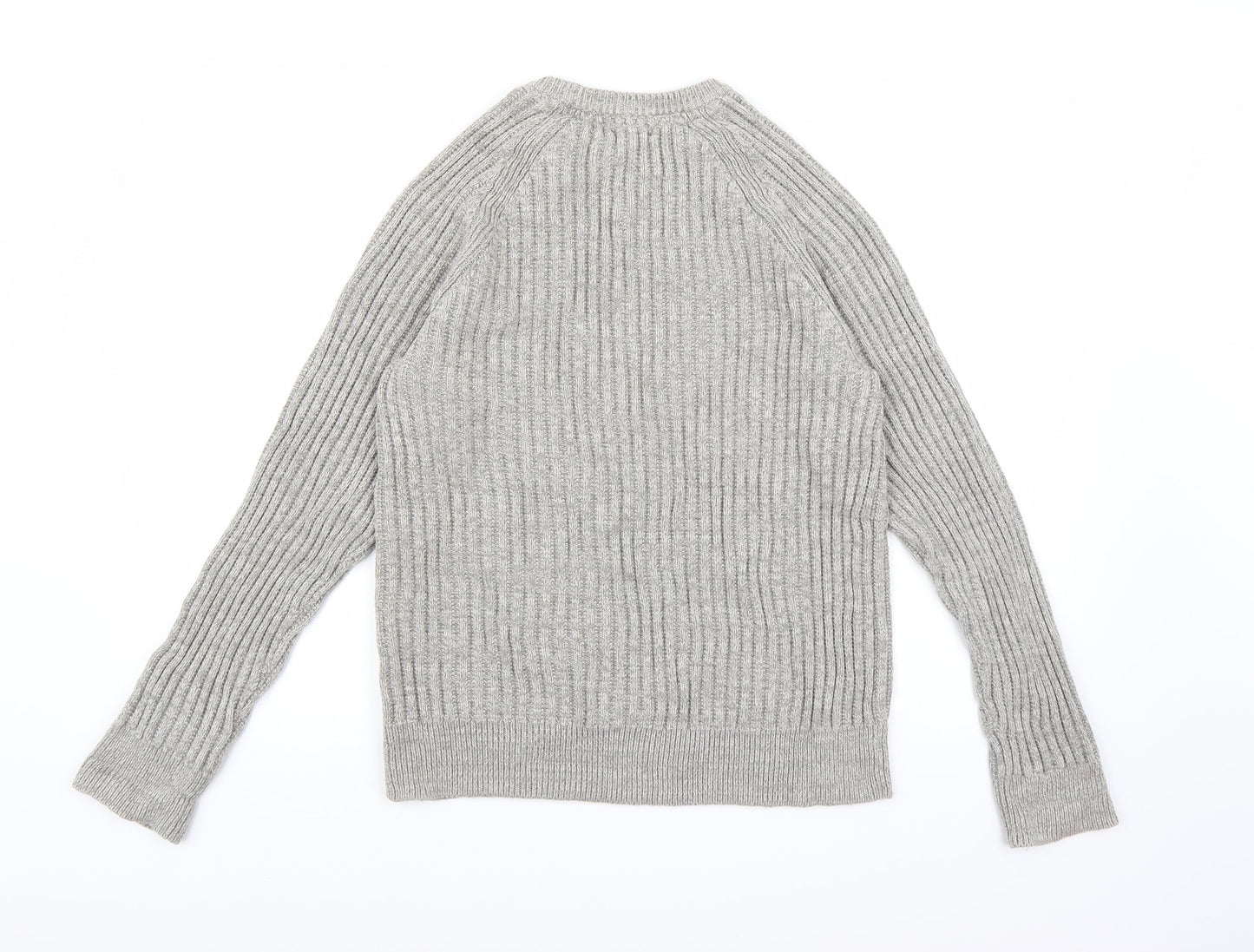 BOSTON CREW Mens Grey  Knit Pullover Jumper Size S