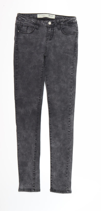 Denim co. Womens Grey  Denim Skinny Jeans Size 8 L30 in