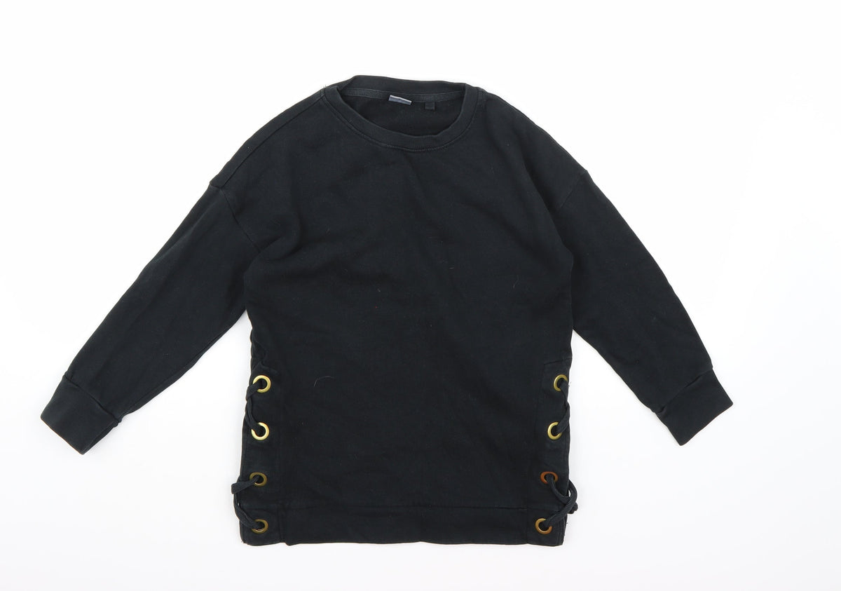 Next Girls Black  Jersey Pullover Sweatshirt Size 8 Years