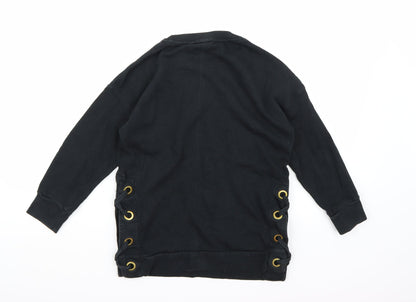 Next Girls Black  Jersey Pullover Sweatshirt Size 8 Years