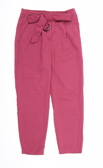 Womens UK Size 8 F&F Regular Fit Bloomer Pink Trousers