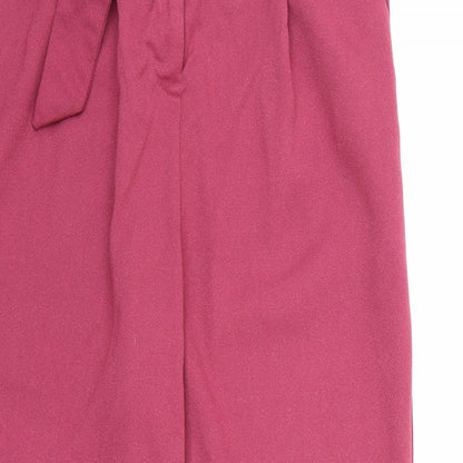 Womens UK Size 8 F&F Regular Fit Bloomer Pink Trousers