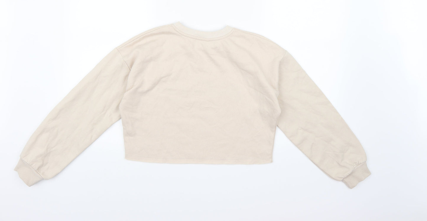 George Girls Beige  Jersey Pullover Sweatshirt Size 9-10 Years