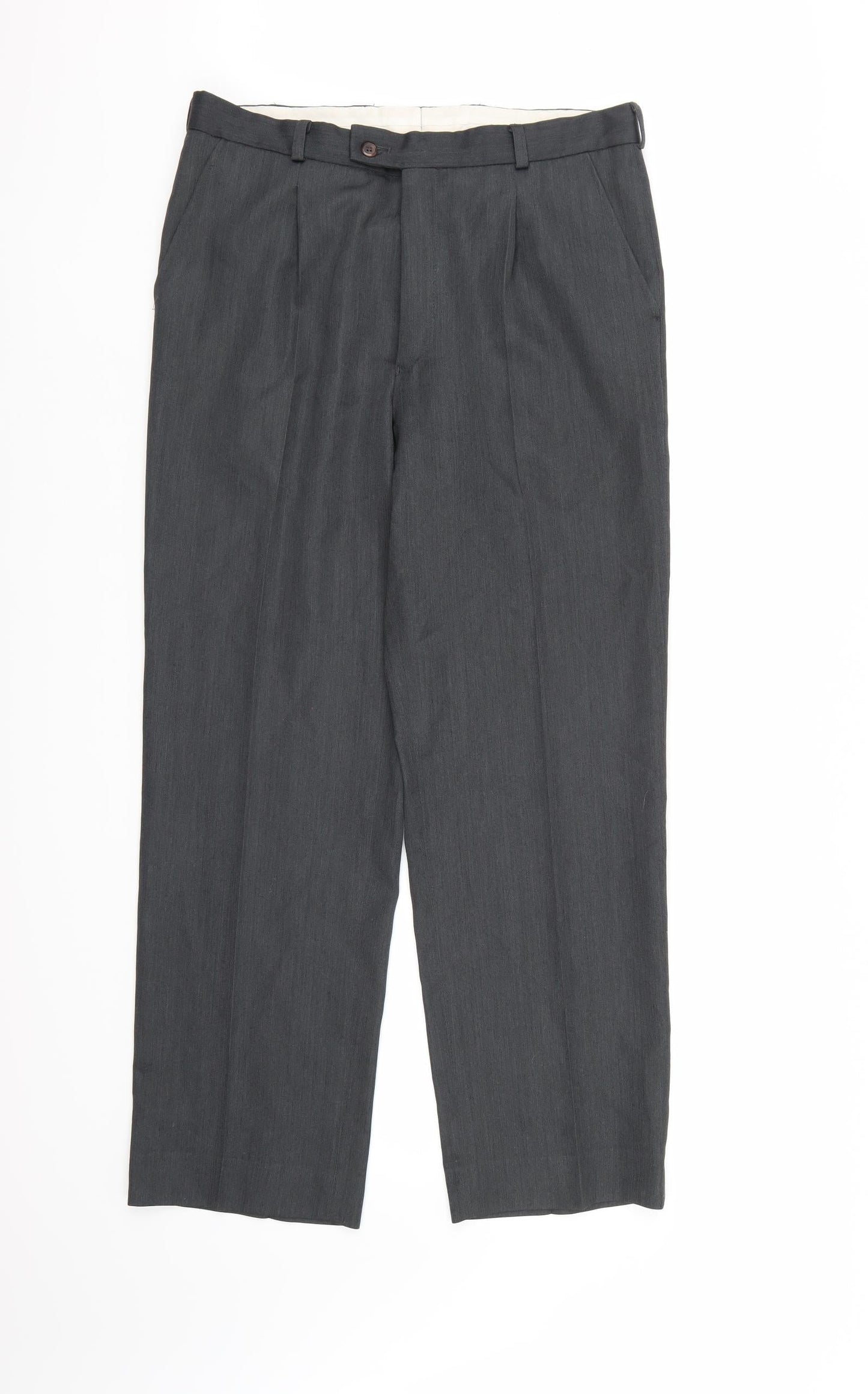 Burton Mens Grey  Rayon Dress Pants Trousers  L30 in