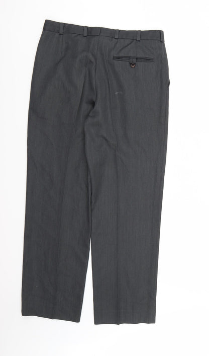 Burton Mens Grey  Rayon Dress Pants Trousers  L30 in