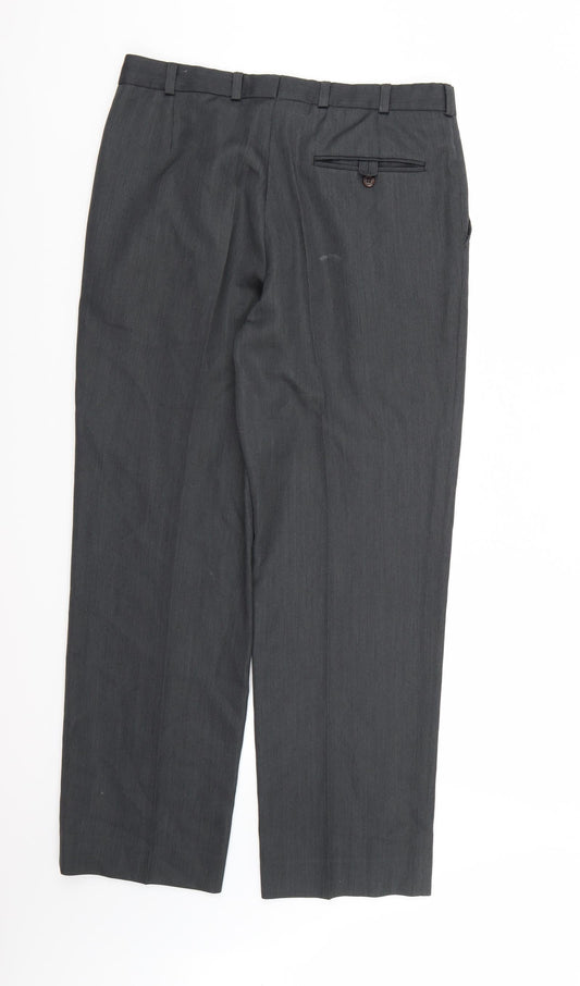 Burton Mens Grey  Rayon Dress Pants Trousers  L30 in