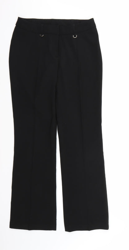 AMARANTO Womens Black  Rayon Dress Pants Trousers Size 10 L30 in