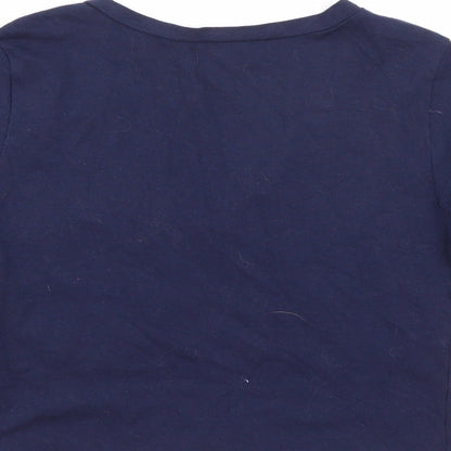 Womens UK Size S Gap Blue Cropped T-Shirt
