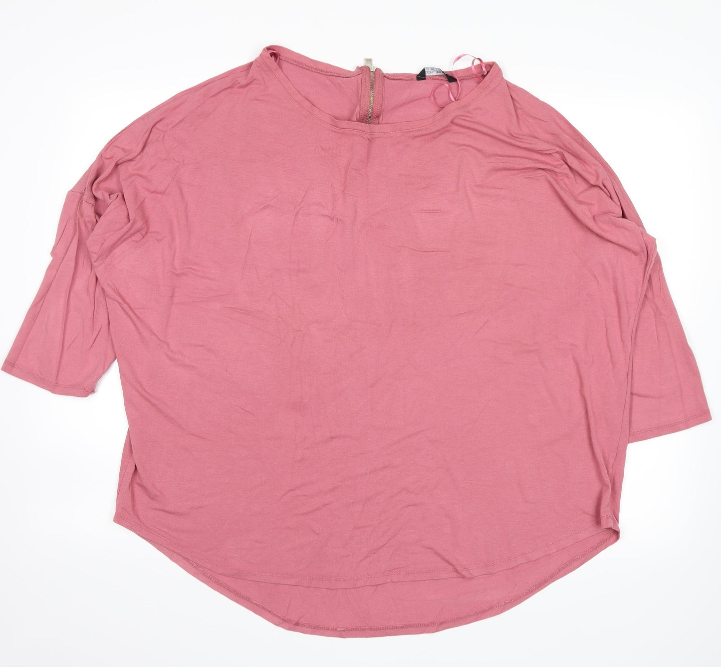 Womens UK Size 18 Select Pink Basic Blouse