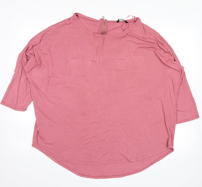 Womens UK Size 18 Select Pink Basic Blouse