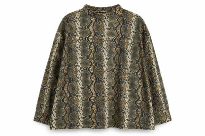 George Womens Yellow Animal Print  Pullover Sweatshirt Size 2XL