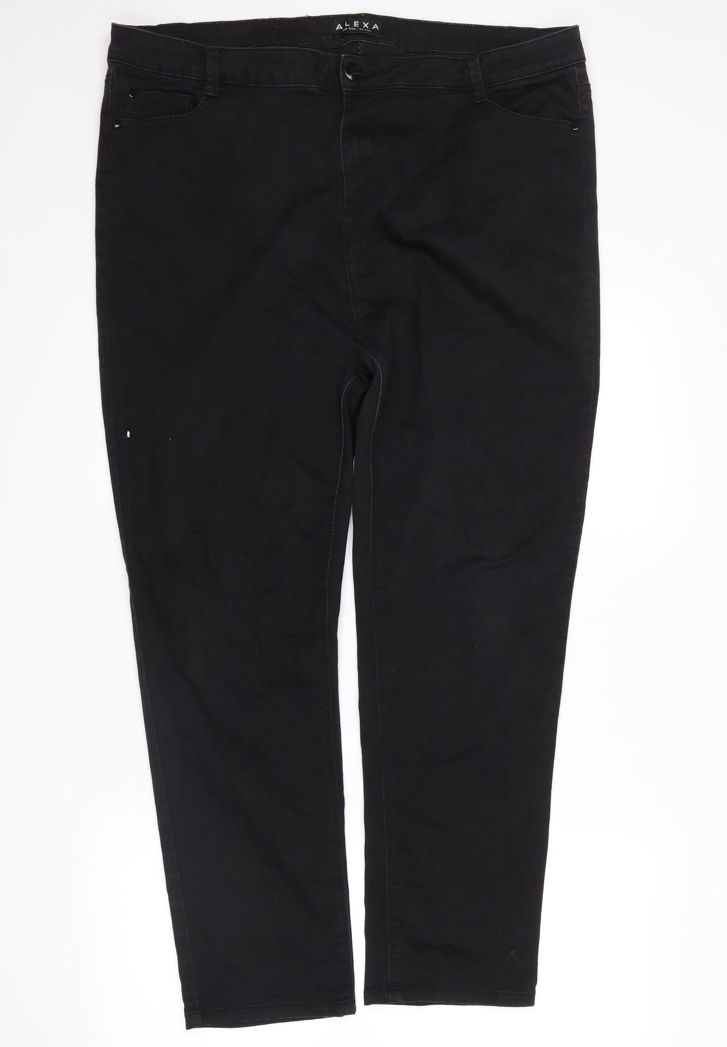 alexa Mens Black  Denim Straight Jeans Size 48 in L26 in