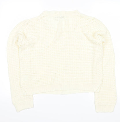Select Womens White   Pullover Jumper Size 16