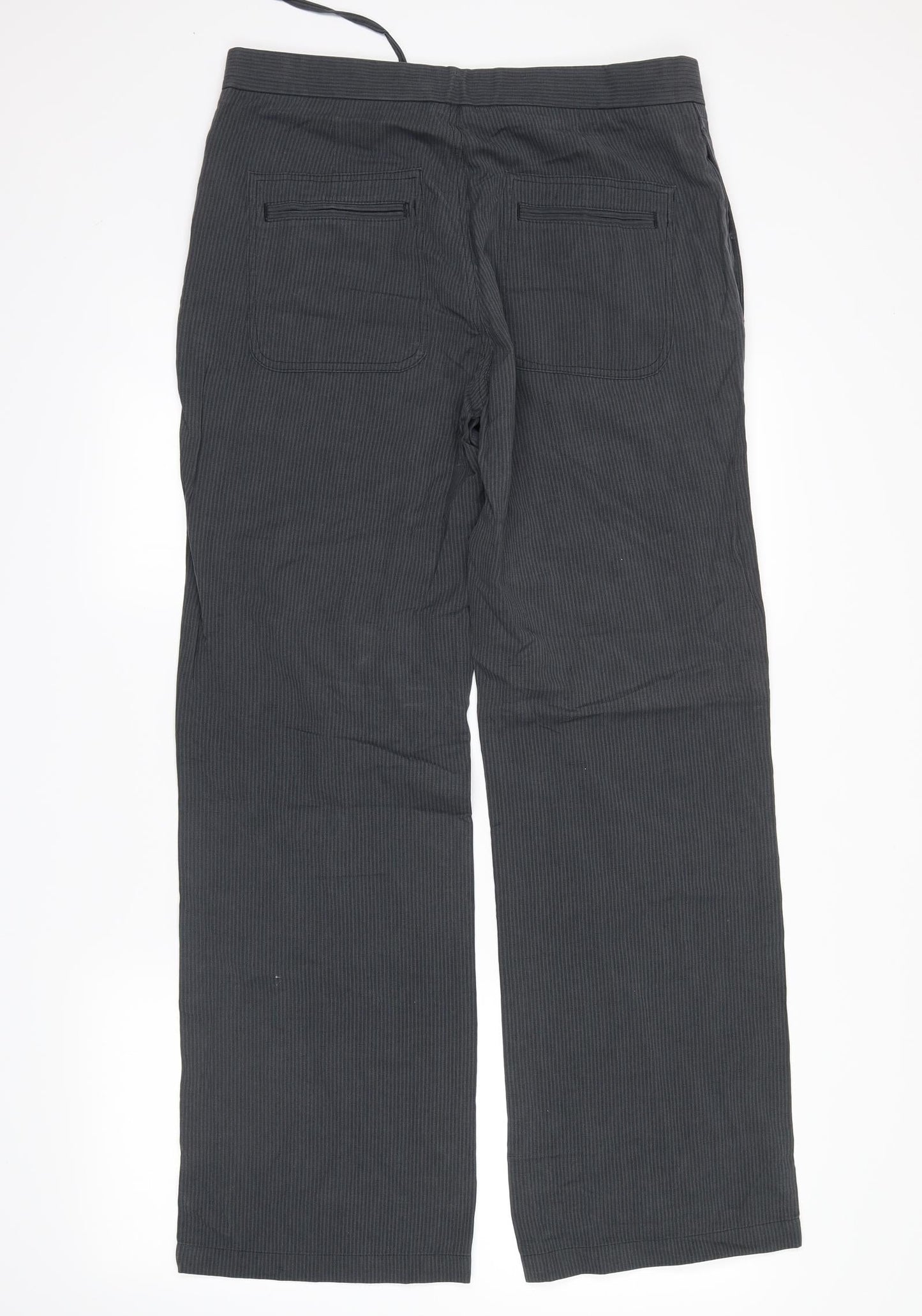 NEXT Mens Grey Striped  Trousers  Size 32 in