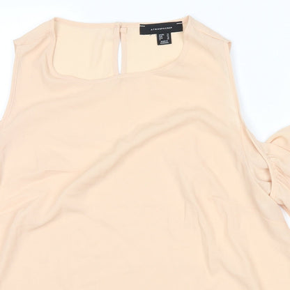 Womens UK Size 14 Atmosphere Beige Basic Blouse