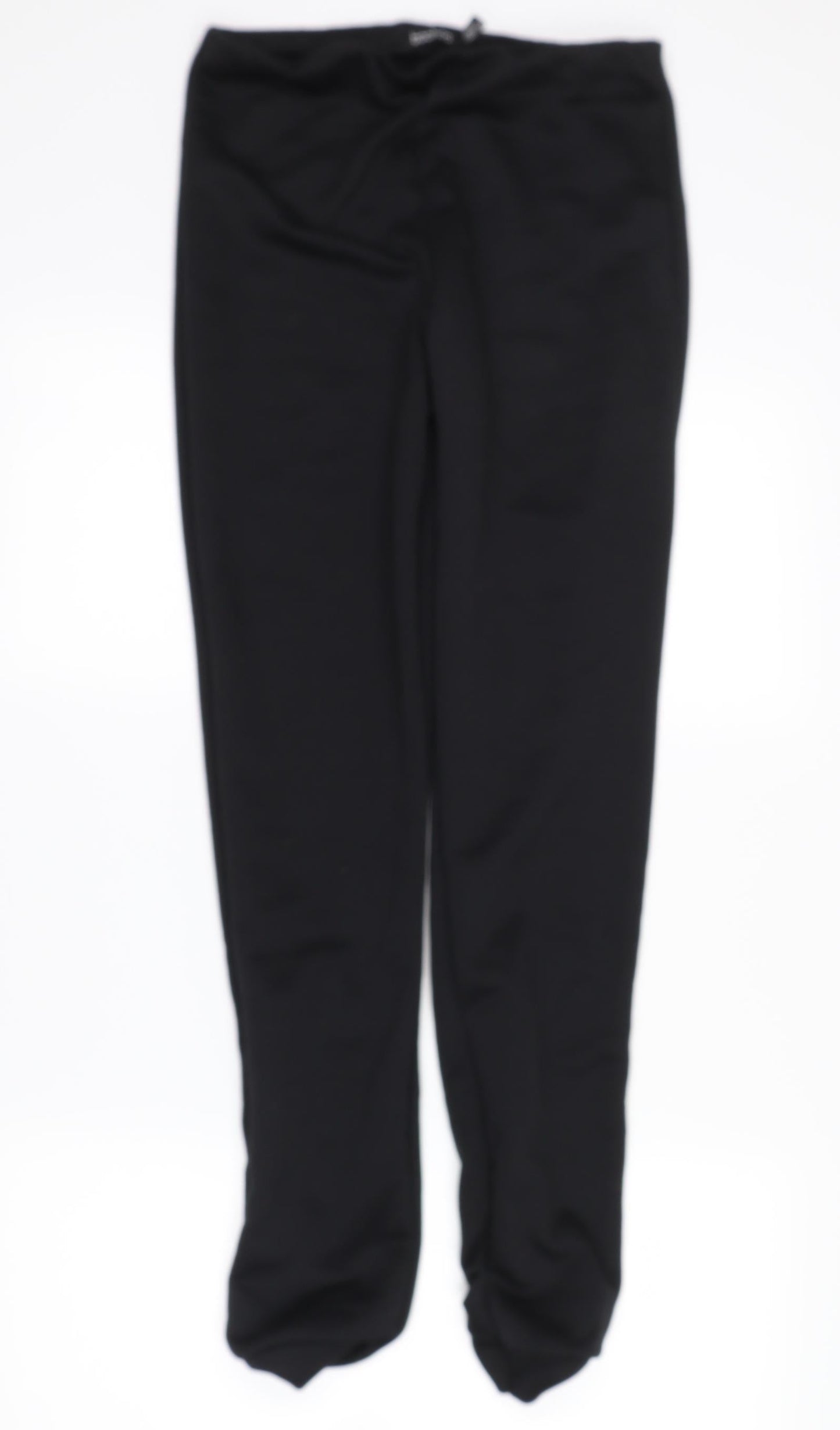 Womens UK Size 10 Boohoo Regular Fit Sweatpants Black Trousers
