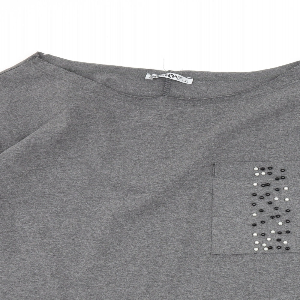 about the women Womens Grey   Basic T-Shirt Size XL