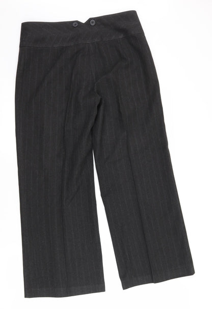 Womens UK Size 12 BHS Regular Fit  Black Trousers