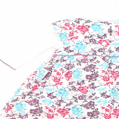 Boots Mini Club Girls White Floral  A-Line  Size 0-3 Months  - babygrow included