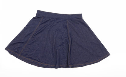 H&M Womens Blue   A-Line Skirt Size S