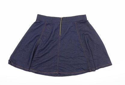 H&M Womens Blue   A-Line Skirt Size S