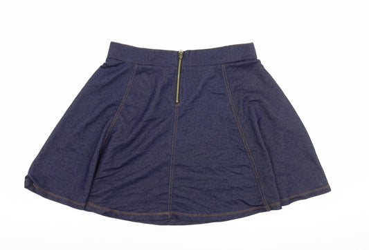 H&M Womens Blue   A-Line Skirt Size S