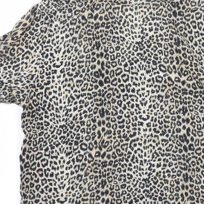 Womens UK Size 10 OPUS Brown Basic Button-Up