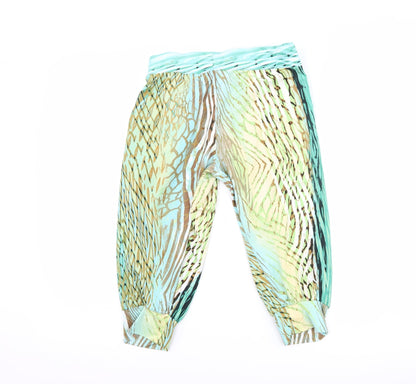 Twill Twenty Two Womens Blue Striped  Cropped Trousers Size L L20 in