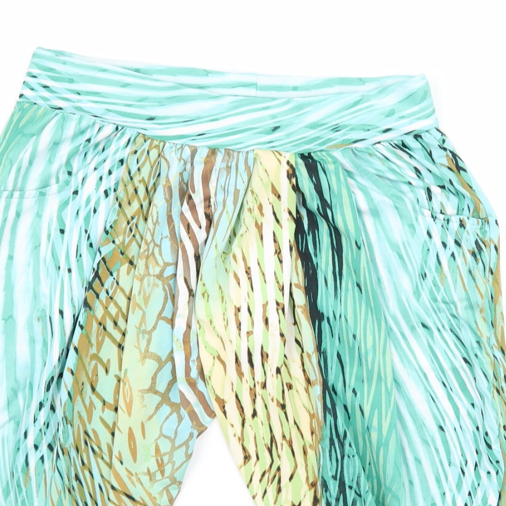 Twill Twenty Two Womens Blue Striped  Cropped Trousers Size L L20 in