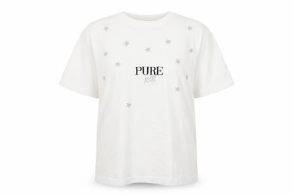 bavardage Womens White   Basic T-Shirt One Size  - pure 100% life