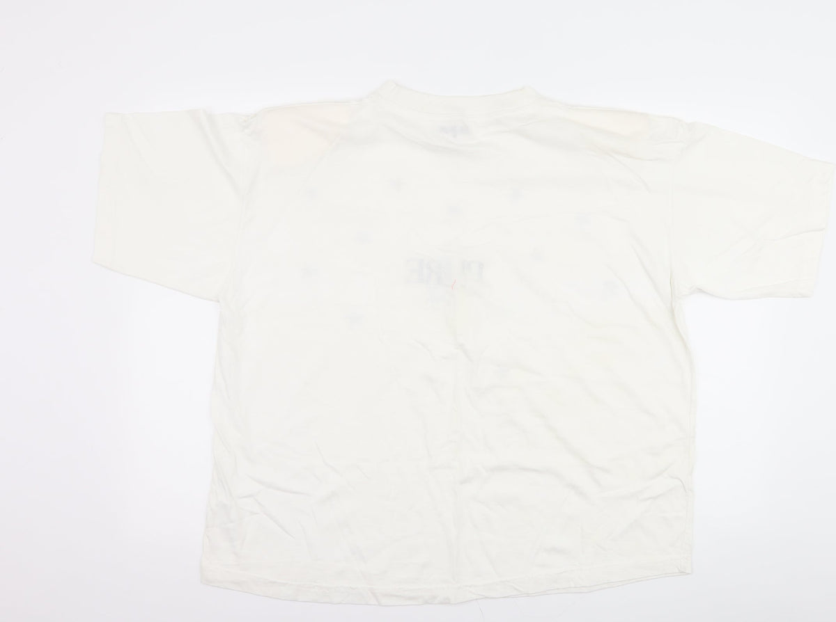 bavardage Womens White   Basic T-Shirt One Size  - pure 100% life