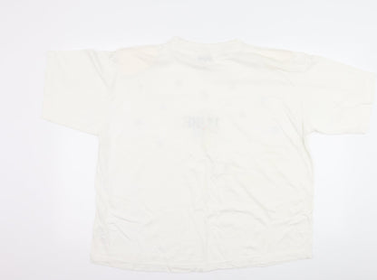 bavardage Womens White   Basic T-Shirt One Size  - pure 100% life