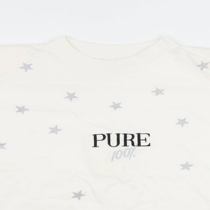 bavardage Womens White   Basic T-Shirt One Size  - pure 100% life